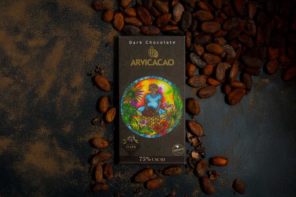 chocolate 75% cacao en Vigo