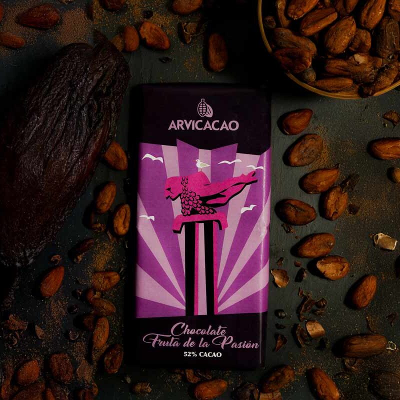 chocolate con fruta de la pasión en Vigo